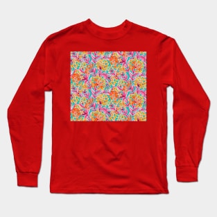 Colorful Teal Hydrangea Long Sleeve T-Shirt